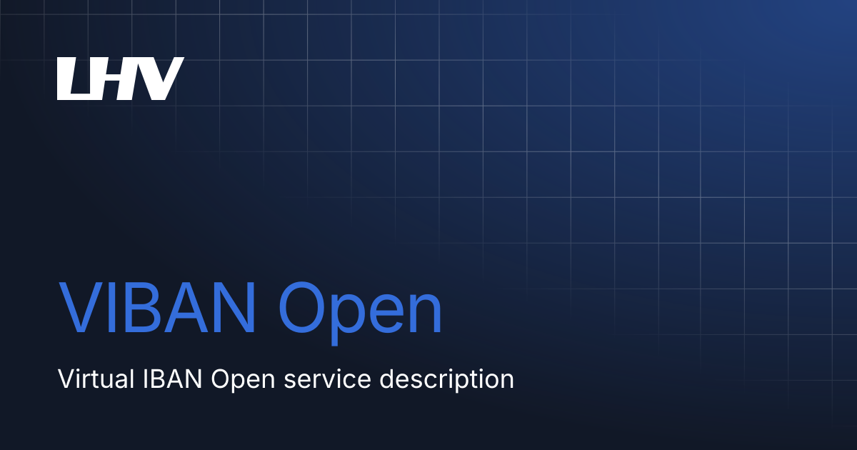 VIBAN Open | Connect | Documentation for LHV CONNECT