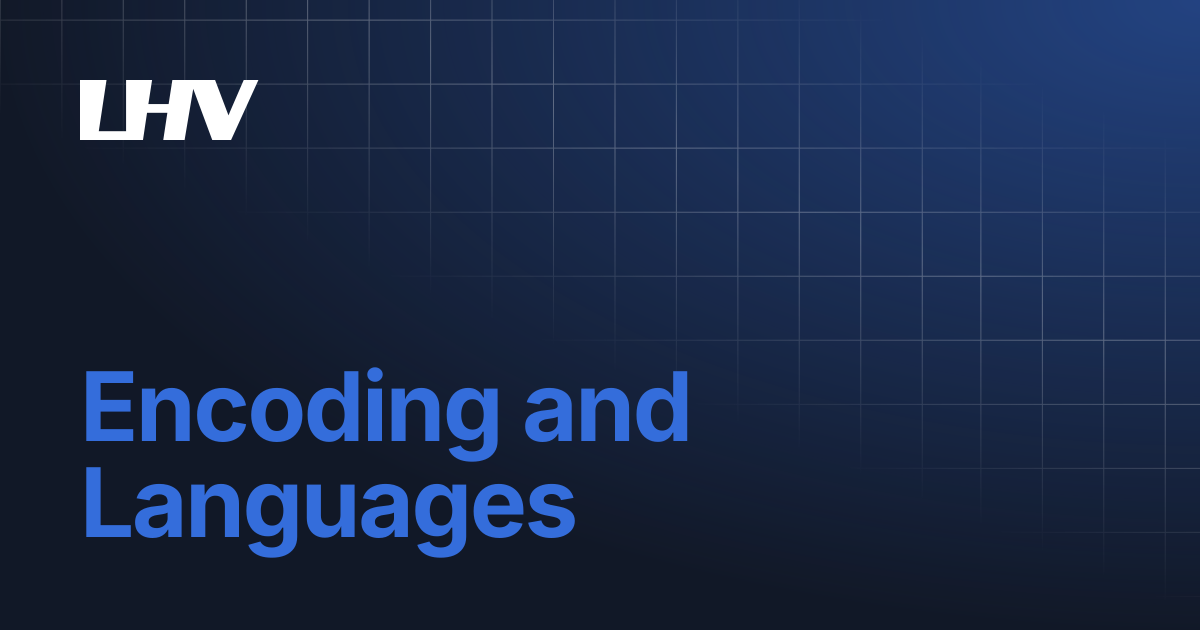 Encoding and Languages | Connect | Documentation for LHV CONNECT